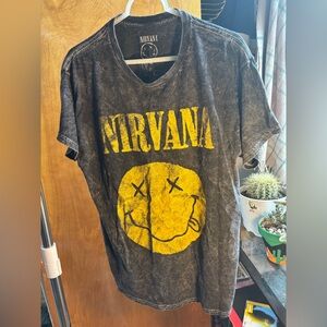 Nirvana Smiley Graphic T-Shirt